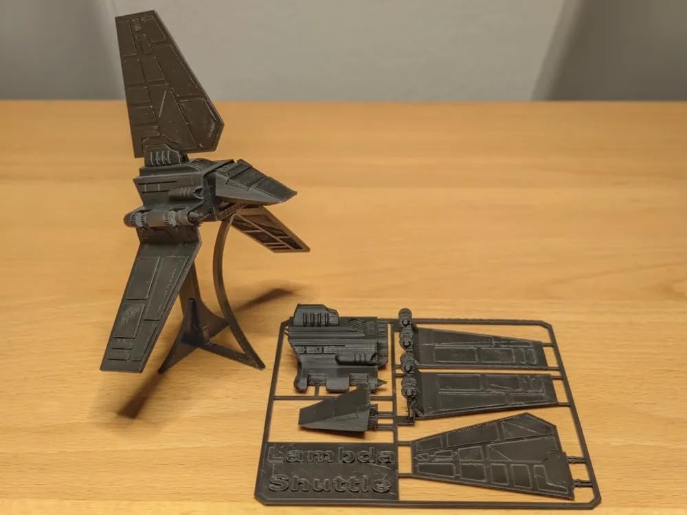 Beoals Imperial Shuttle Model Kit | Grey Plastic Construction Set | DIY Assembly Collectible | Desktop Display Piece for Starship & Space Enthusiasts