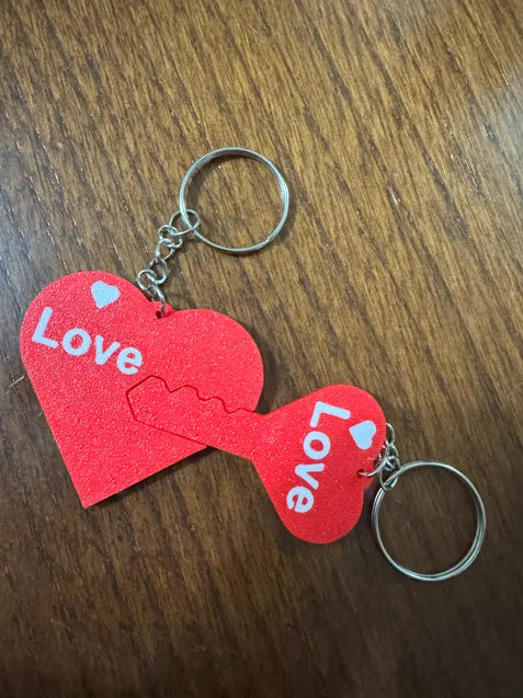 3d cuple Keychain Customizable Text pack of 1