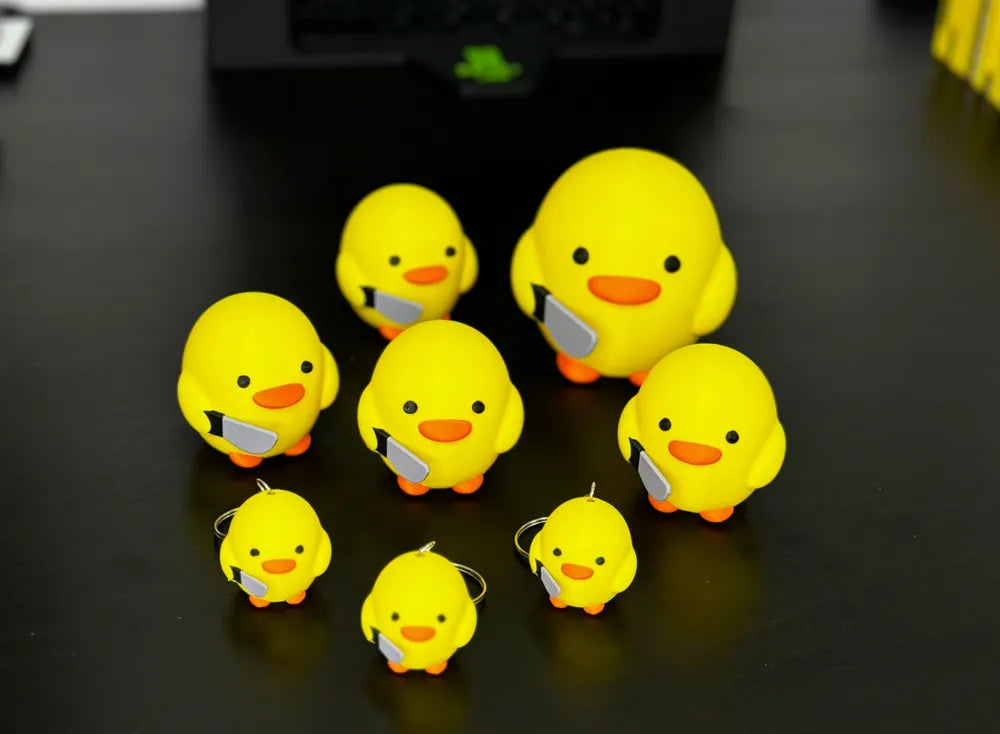 Cute meme duck keychain pack of 5