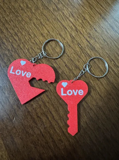 3d cuple Keychain Customizable Text pack of 1