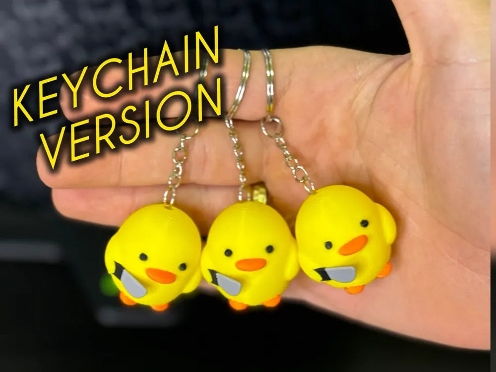 Cute meme duck keychain pack of 5