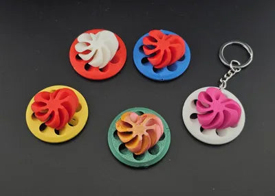 Decorative Caterpillar Design Keychain, 3D Plastic, Multicolour, Kids Toy pack of 3