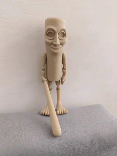 Beoals Tung Tung Tung Sahur 6-Inch Action Figure | Funny Meme Toy Collectible | Italian Brainrot Viral Figurine Gift | 3D Printed Articulated Model with Bat – Brown (Pack of 1)