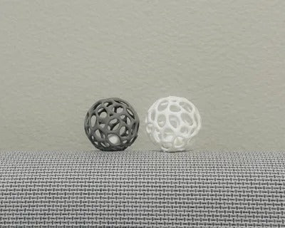 Decorative 3D Geometric Sphere Keychain, White and Grey, Pack of 4 Multi color