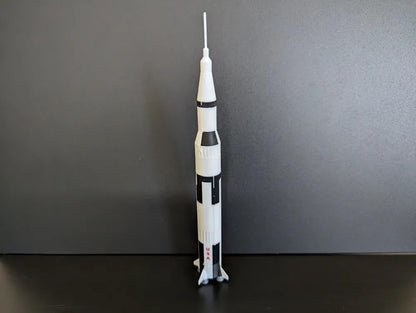 Beoals Saturn V Rocket Model Display | NASA Space Collectible | Desktop Scale Replica with Stand | White & Black Space Shuttle Model for Enthusiasts & Decor