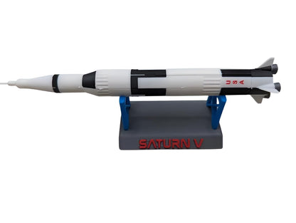 Beoals Saturn V Rocket Model Display | NASA Space Collectible | Desktop Scale Replica with Stand | White & Black Space Shuttle Model for Enthusiasts & Decor