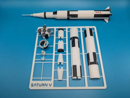Beoals Saturn V Rocket Model Display | NASA Space Collectible | Desktop Scale Replica with Stand | White & Black Space Shuttle Model for Enthusiasts & Decor
