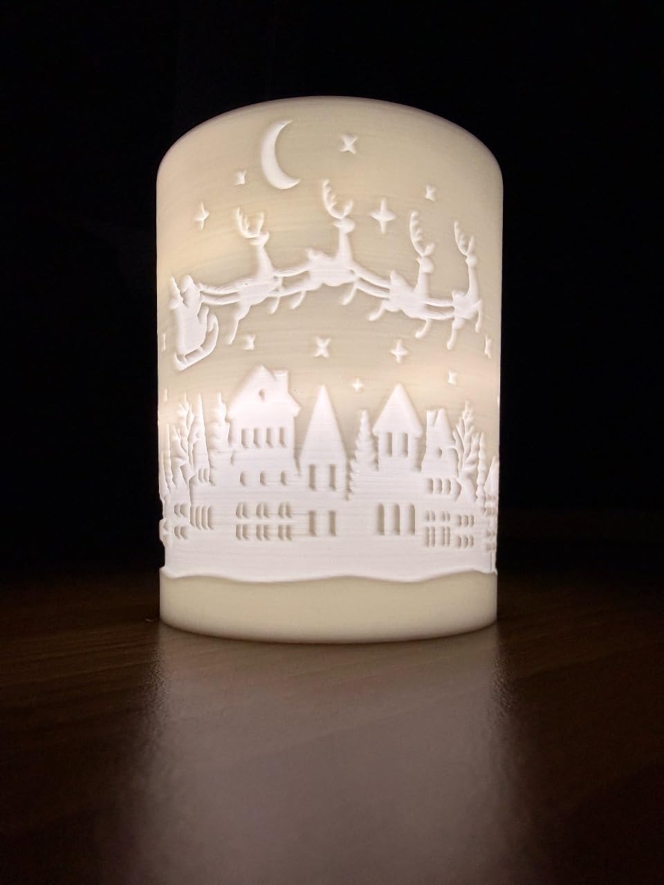 Beoals Modern Architectural LED Night Light  – Minimalist White Table Lamp, Soft Glow Decorative Bedroom Light, Creative Interior Toy Lamp Pack of 2