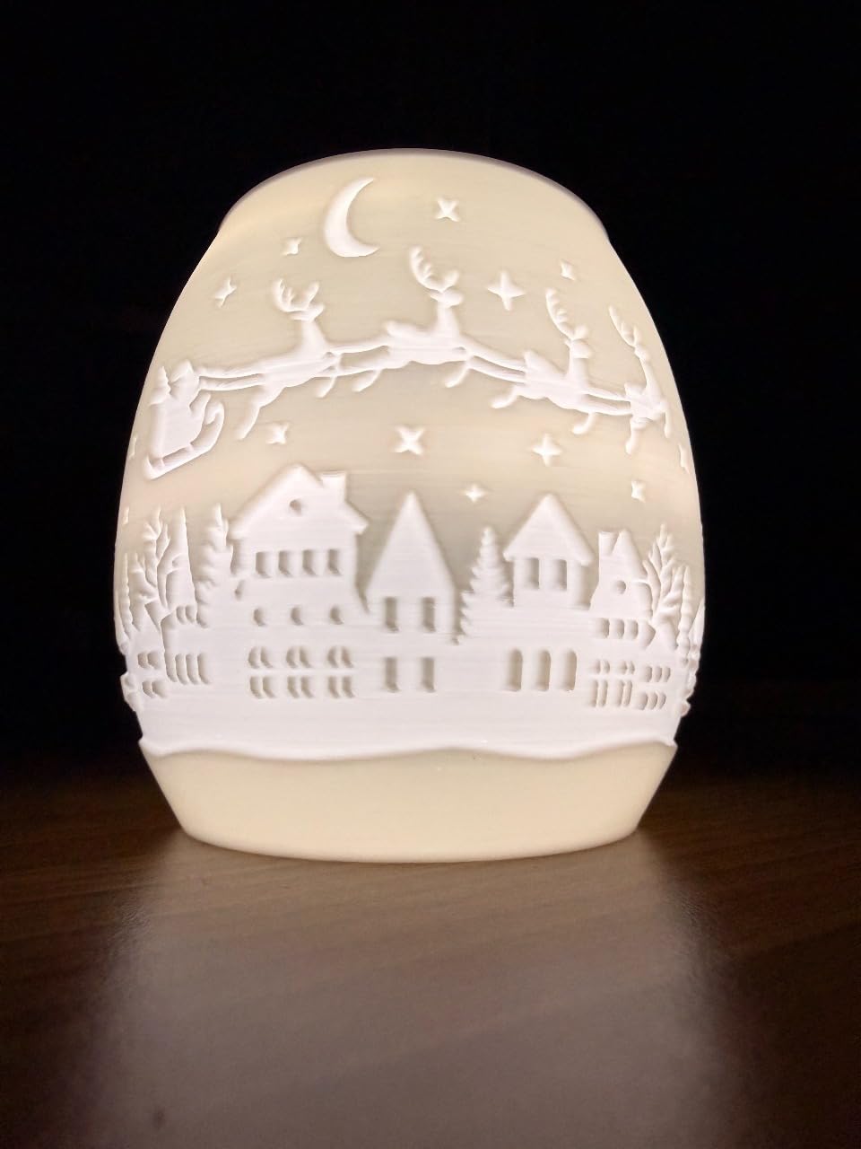 Beoals Modern Architectural LED Night Light  – Minimalist White Table Lamp, Soft Glow Decorative Bedroom Light, Creative Interior Toy Lamp Pack of 2