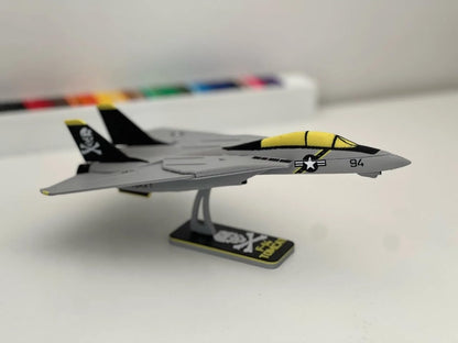 F-14 Tomcat Fighter Jet Model Kit | 3D Metal DIY Assembly Set | Blue & Grey Scale Aircraft | Desktop Display Base | Aviation Collectible for Hobbyists & Kids