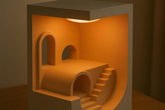 Beoals Modern Architectural LED Night Light, Minimalist Design Table Lamp, White Color Interior