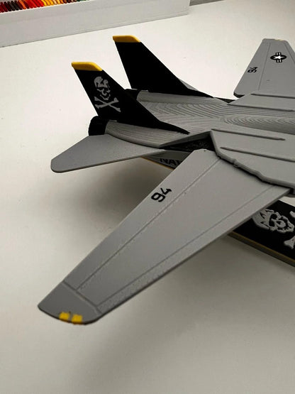 F-14 Tomcat Fighter Jet Model Kit | 3D Metal DIY Assembly Set | Blue & Grey Scale Aircraft | Desktop Display Base | Aviation Collectible for Hobbyists & Kids