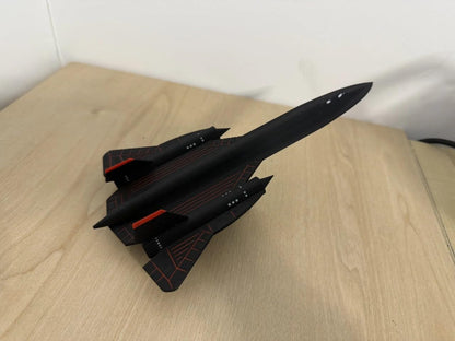 Beoals SR-71 Blackbird Aircraft Display Model | Matte Black Collectible Jet Plane | Die-Cast Desktop Scale Model with Stand | Aviation Gift for Collectors & Enthusiasts