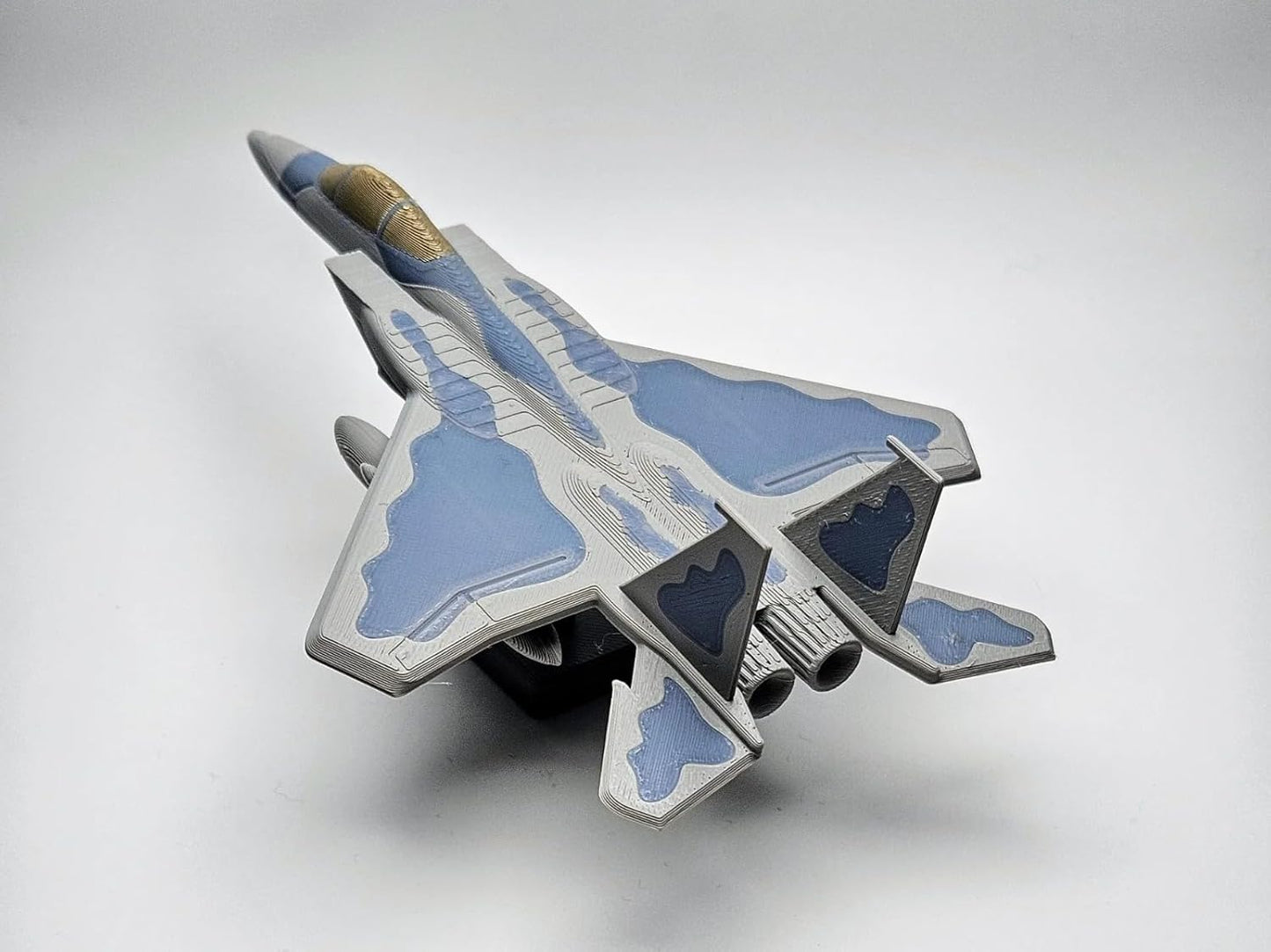 Beoals F-15 Eagle Fighter Jet Model Aircraft | Die-Cast Metal Collectible | Grey Military Jet Replica with Display Stand | Aviation Desk Decor & Collector Gift