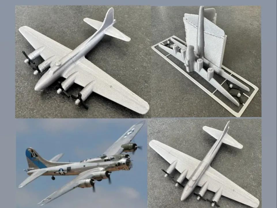 Beoals Die-Cast Model Aircraft | 4-Engine Transport Plane Collectible | Silver Metallic Finish | Premium Scale Replica for Display & Collection | Detailed Diecast Airplane Toy Model