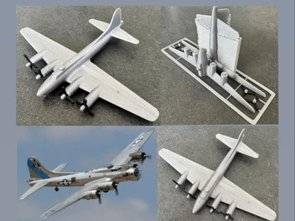 Beoals Die-Cast Model Aircraft | 4-Engine Transport Plane Collectible | Silver Metallic Finish | Premium Scale Replica for Display & Collection | Detailed Diecast Airplane Toy Model
