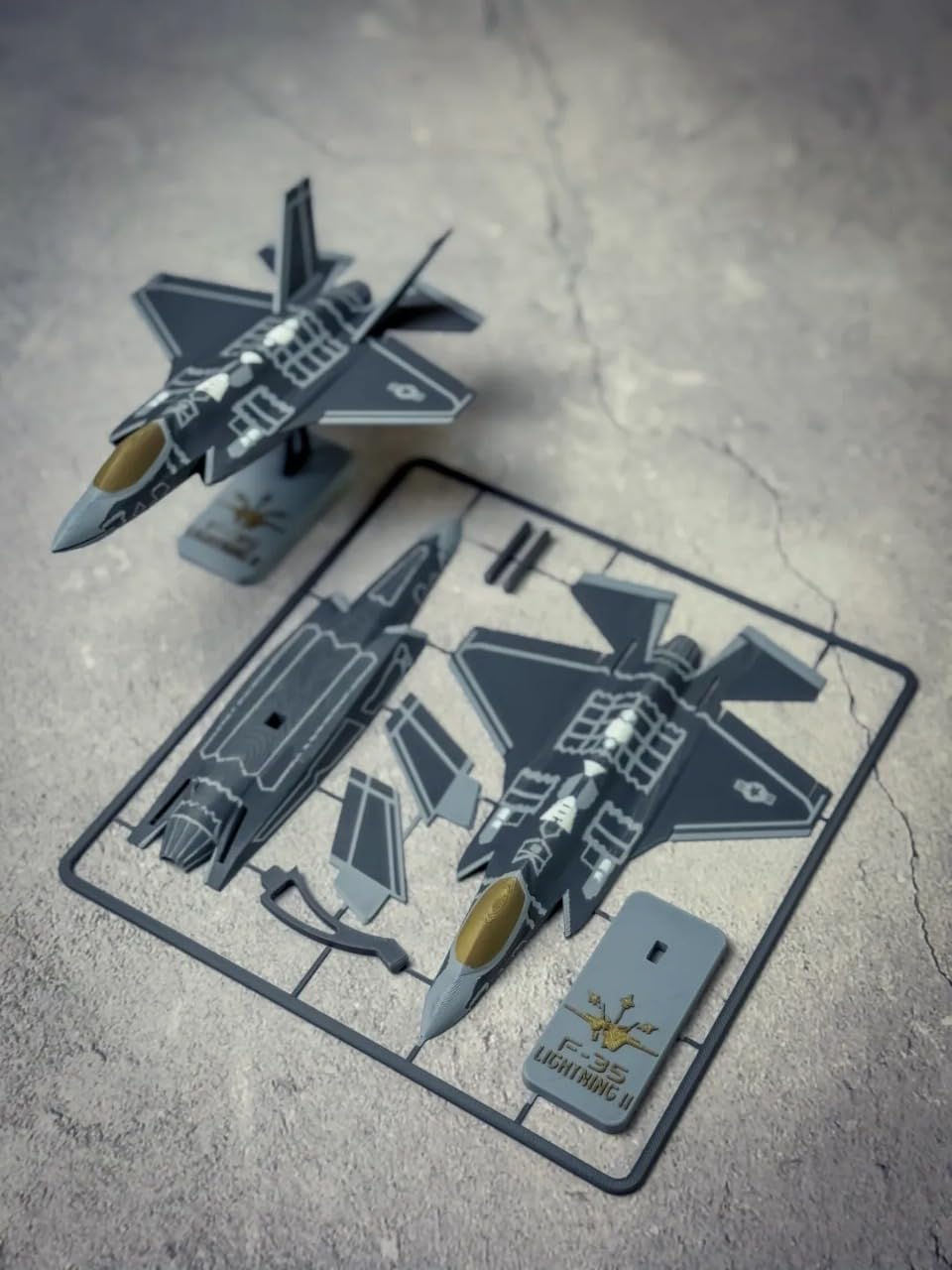 Beoals DIY Model Aircraft Kit | F-35 Fighter Jet Scale Model with Detachable Parts | Multicolor Collectible Assembly Toy for Kids & Adults | Educational Building Aircraft Set