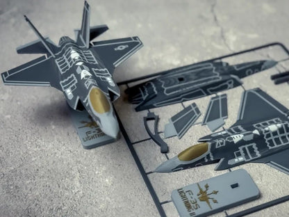 Beoals DIY Model Aircraft Kit | F-35 Fighter Jet Scale Model with Detachable Parts | Multicolor Collectible Assembly Toy for Kids & Adults | Educational Building Aircraft Set