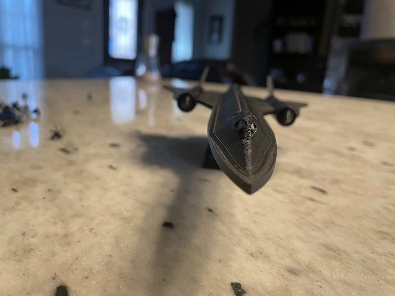 Beoals SR-71 Blackbird Aircraft Display Model | Matte Black Collectible Jet Plane | Die-Cast Desktop Scale Model with Stand | Aviation Gift for Collectors & Enthusiasts