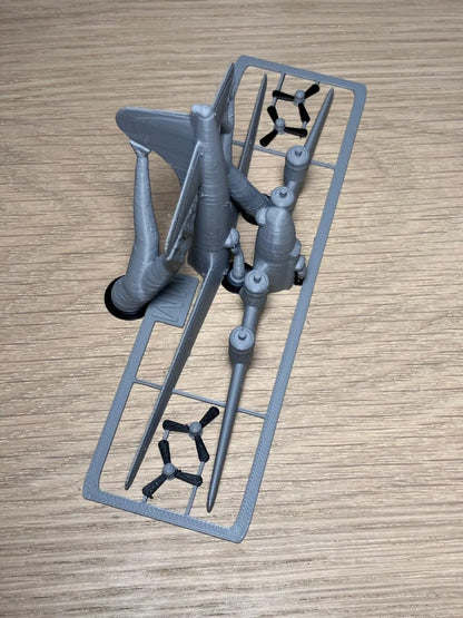 Beoals Die-Cast Model Aircraft | 4-Engine Transport Plane Collectible | Silver Metallic Finish | Premium Scale Replica for Display & Collection | Detailed Diecast Airplane Toy Model