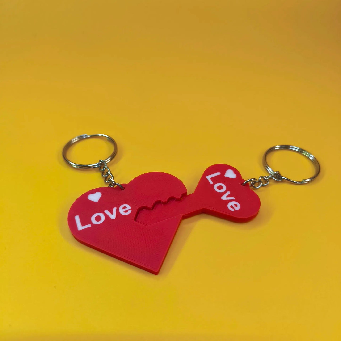 3d cuple Keychain Customizable Text pack of 1