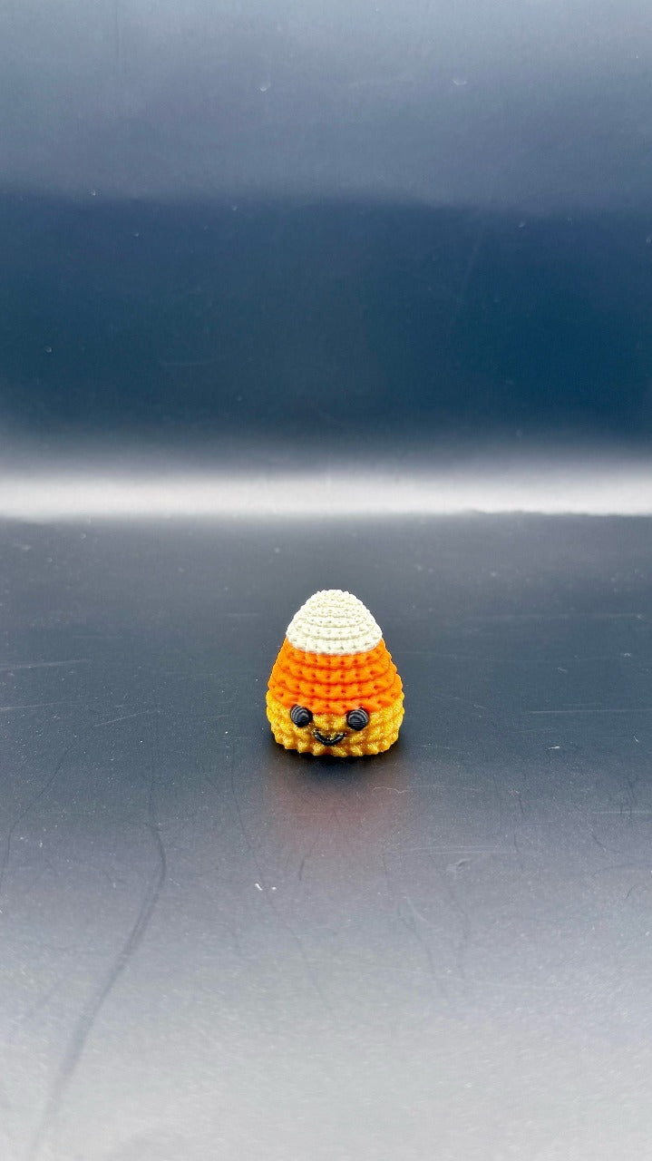 Beoals Cute Smiling Candy Corn Keychain - Kawaii Halloween Keyring