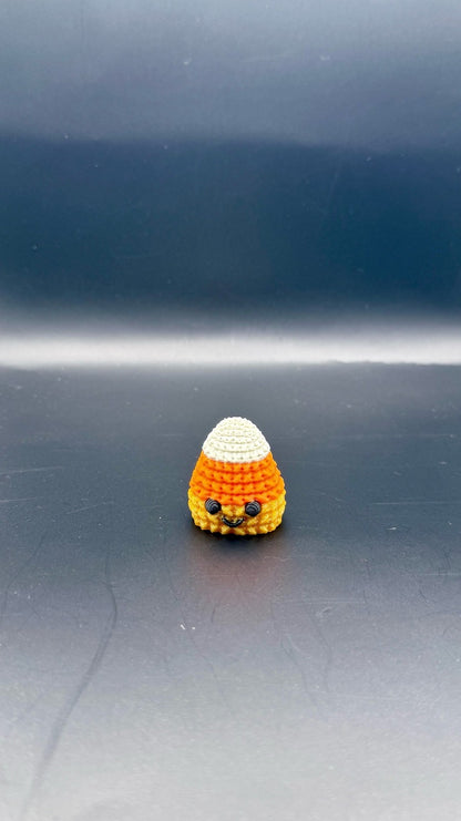 Beoals Cute Smiling Candy Corn Keychain - Kawaii Halloween Keyring