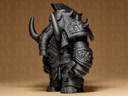 Beoals Premium 3D Printed Mammoth Warlord Miniature | Heavily Armored Beast-Man Fantasy Figurine for Tabletop Wargaming & Painting