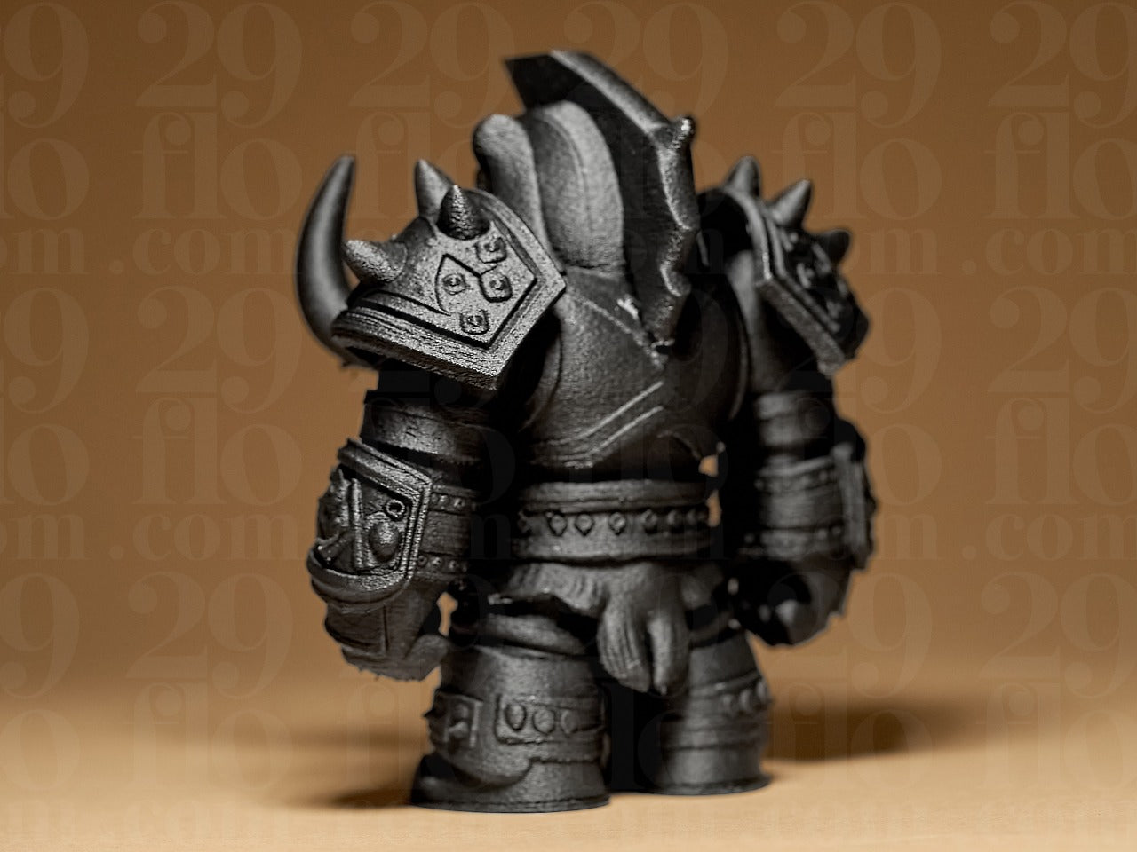 Beoals Premium 3D Printed Mammoth Warlord Miniature | Heavily Armored Beast-Man Fantasy Figurine for Tabletop Wargaming & Painting