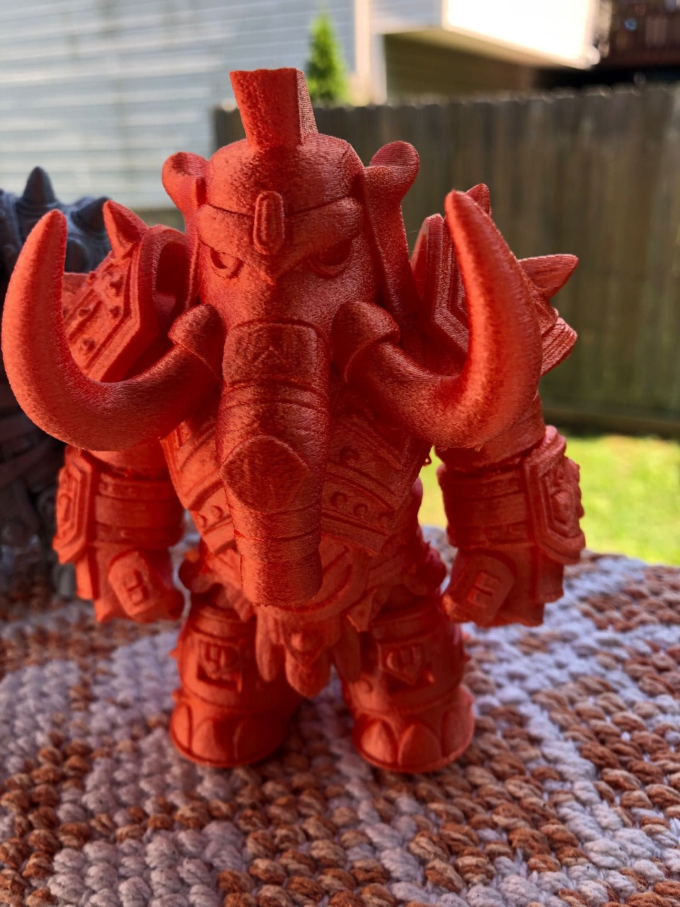 Beoals Premium 3D Printed Mammoth Warlord Miniature | Heavily Armored Beast-Man Fantasy Figurine for Tabletop Wargaming & Painting