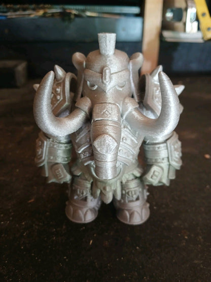 Beoals Premium 3D Printed Mammoth Warlord Miniature | Heavily Armored Beast-Man Fantasy Figurine for Tabletop Wargaming & Painting