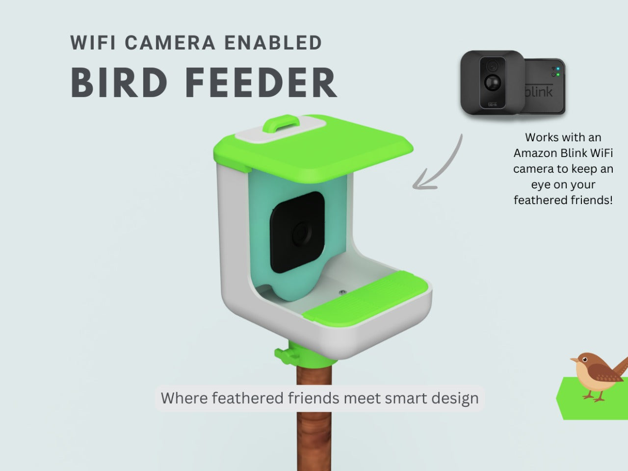 Beoals Smart Wi-Fi Bird Feeder for Blink Camera