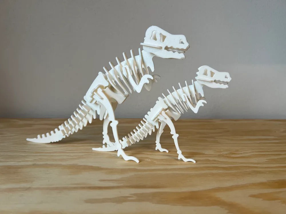 3D Dinosaur Puzzle Skeleton Model, T-Rex Educational Toy for Kids, White