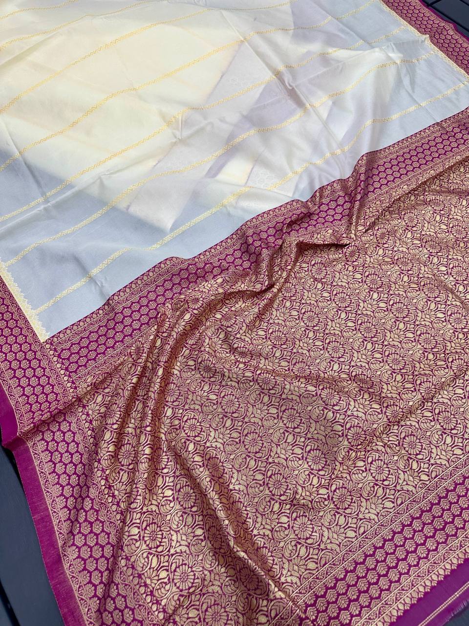 Kanjivaram Silk Sarees with Luxurious Zari Border, Rich Pallu, and Blouse Piece – Perfect for Weddings, Festive Celebrations, and Special Occasions