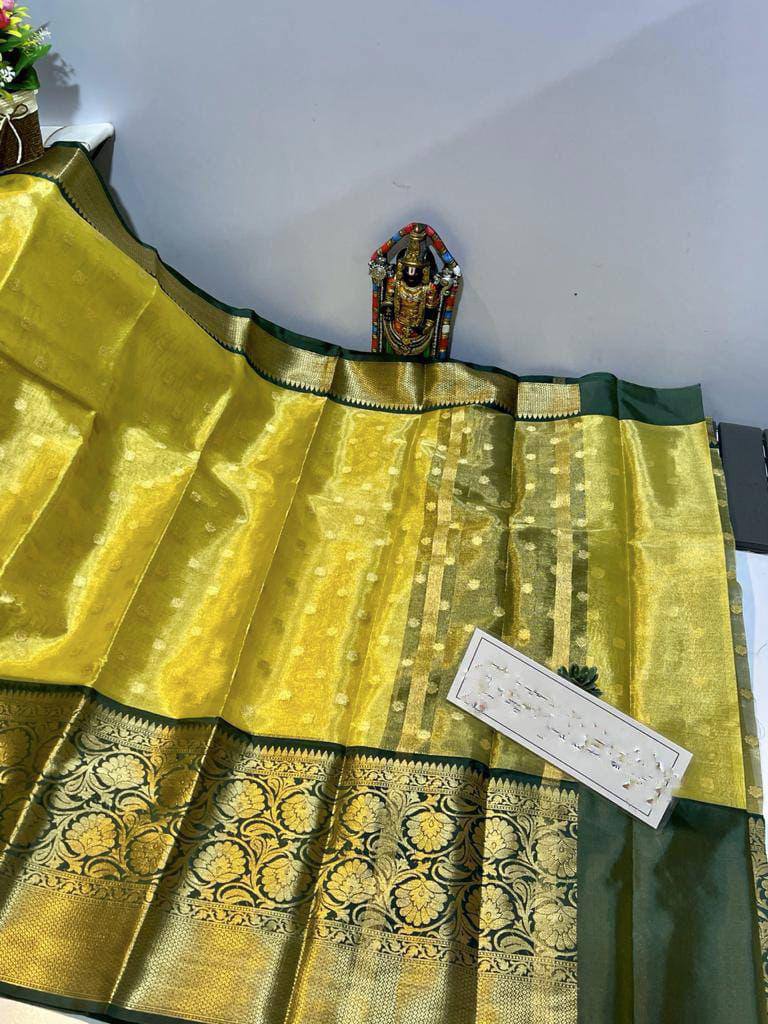 Pure Handloom Pure Kanchivaram Silk Sarees with antique  Jari