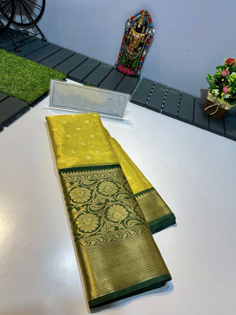 Pure Handloom Pure Kanchivaram Silk Sarees with antique  Jari